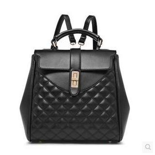 Quilted Faux Leather Backpack
