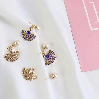 Rhinestone Fan Earring