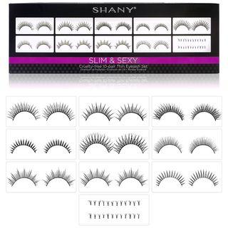 Shany - Eyelash Extend: Set Of 10 Assorted Reusable Eyelashes Thin Collection