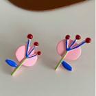 Non-matching Alloy Tulip Earring