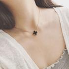 18k Rose Gold Plated Clover Pendant Necklace