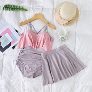 Set: Bikini Top + Swim Shorts & Dress