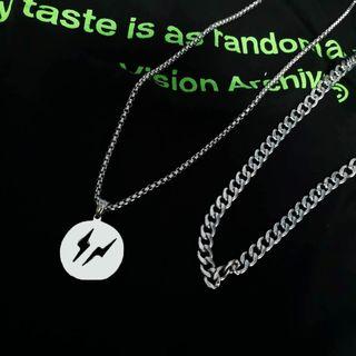 Set Of 2: Thunder Necklace As Shown In Figure - One Size