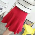 Cable-knit A-line Skirt