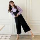 Plunge-neck Pocket-side Jumper Pants