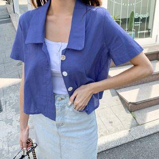 Chelsea-collar Cropped Blouse