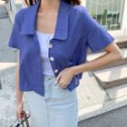 Chelsea-collar Cropped Blouse