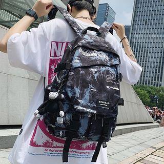 Print Lettering Nylon Backpack / Bag Charm / Set (various Designs)