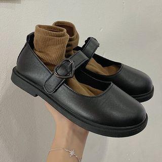 Block Heel Patent Mary Jane Shoes