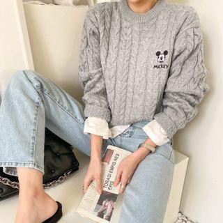 Mickey Mouse Cable-knit Sweater
