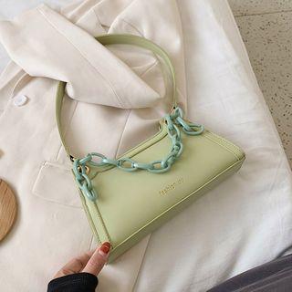 Trapezoid Zip Shoulder Bag