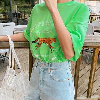 Leopard-printed Loose-fit T-shirt