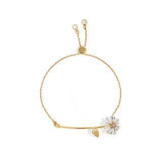 Simple And Fashion Plated Gold Daisy Bracelet Golden - One Size