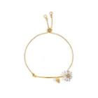 Simple And Fashion Plated Gold Daisy Bracelet Golden - One Size