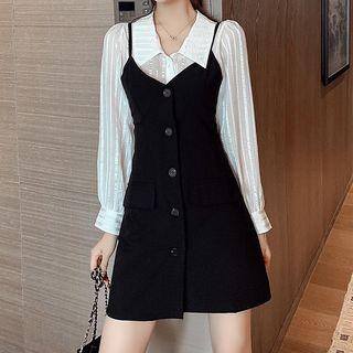 A-line Overall Dress / Short-sleeve Blouse