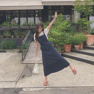 Spaghetti-strap Overall Dress