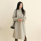 Mock-neck Sweatshirt Dress