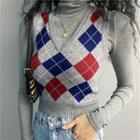 V-neck Geometric Vest