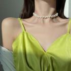 Faux Pearl Choker My32424 - White - One Size