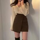 Wrap Sweater / Asymmetrical A-line Skirt