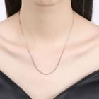 Fashion Simple Plated Rose Gold Flat Necklace Rose Gold - One Size