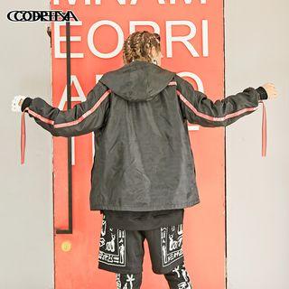 Strap-detail Hooded Jacket