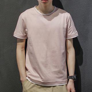 Short-sleeve Piped T-shirt