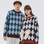 Couple Matching Argyle Print Sweater