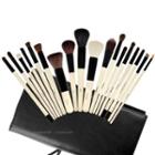Set Of 18: Makeup Brush Set Of 18 - Black & White - One Size