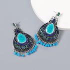 Resin Alloy Drop Earring 1 Pair - Blue - One Size