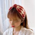Argyle Knit Wide Headband