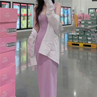 Plain Midi Tank Dress / Shirt