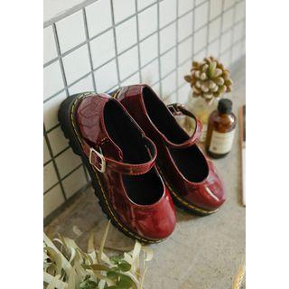 Platform Patent Mary Jane Pumps
