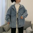 Flap-pocket Button-up Denim Jacket