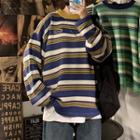 Unisex Striped Loose-fit Sweater