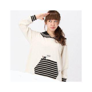 Sailor Collared Blouse White - One Size