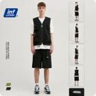 Unisex Multi-pocket Zipper Vest / Shorts