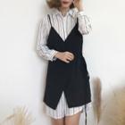 Set: Striped Shirtdress + Spaghetti-strap Dress