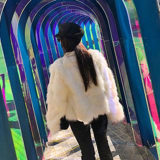 Faux-leather Faux-fur Jacket