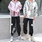Couple Matching Hooded Glitter Zip Jacket / Sweatpants
