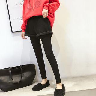 Legging Inset Shorts Black - One Size