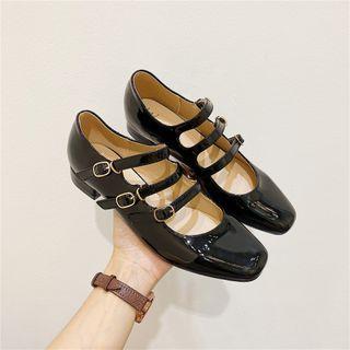 Mary Jane Square Toe Flats