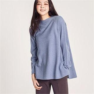 Crew-neck Loose-fit Wool Blend Knit Top