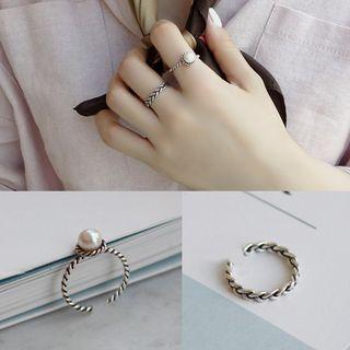 925 Sterling Silver Ribbed Open Ring (various Designs)