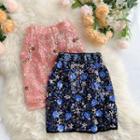 Sequin Flower A-line Mini Skirt