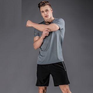 Set: Short Sleeve Sports T-shirt + Sports Shorts