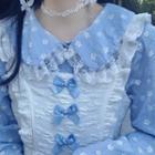Long-sleeve Collared Lace Floral Shirt