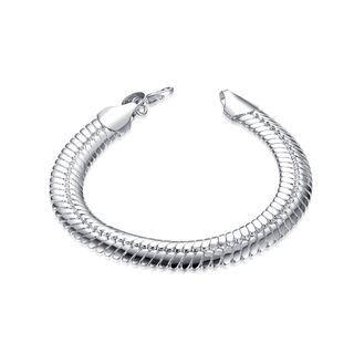 Simple Snake Bracelet Silver - One Size
