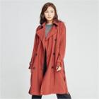 Double-breasted Midi Trench Coat