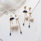 Non-matching Cloud & Fuji Bobble Fringed Earring